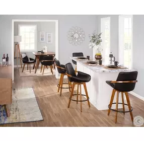 Cosmo Black Counter Stool