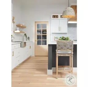 Costa Taupe And White Flat Rope Performance Fabric Counter Height Stool