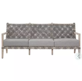 Costa Dove Flat Rope And Gray Teak Performance Fabric Outdoor 77" Sofa