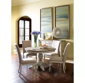 Weatherford Cornsilk Upholstered Tasman Dining Chair Set of 2