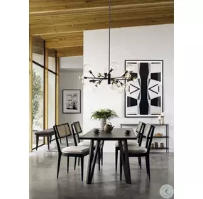 Britt Savile Flax & Brushed Ebony Cane Dining Chair