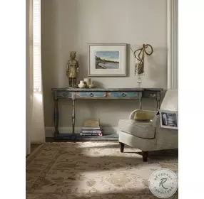 Sanctuary Sky High Azure Blue Four Drawer Thin Console Table