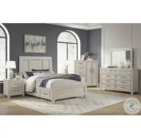 Carlson Washed Linen Queen Storage Panel Bed