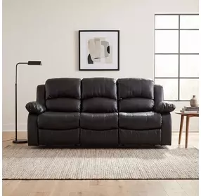 Cranley Black 83" Double Reclining Sofa