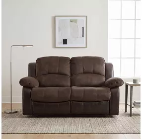 Cranley Dark Brown 63" Double Reclining Loveseat