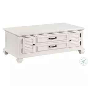 Charlestown White Lift Top Occasional Table Set