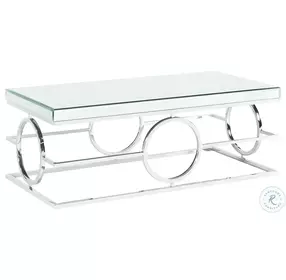 Katie Chrome Mirrored Rectangle Occasional Table Set
