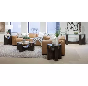 Beckham Rustic Tavern Round Glass Top End Table
