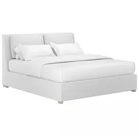Grant Snow Performance Fabric King Upholstered Pillow Back Shelter Bed