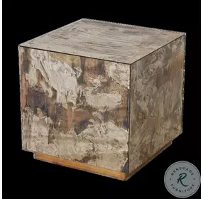 Cubo Gold Leaf And Antique Mirror Cocktail Table