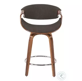 Curvini Charcoal 24 Counter Height Stool Set Of 2