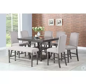 Caswell Beige Counter Height Stool Set Of 2