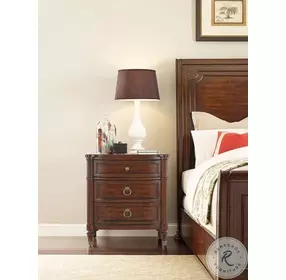 Charleston Maraschino Cherry 3 Drawer Nightstand