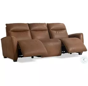 Sorrento Brown Leather Power Reclining Sofa