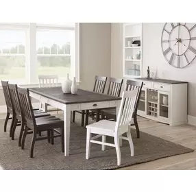 Cayla Dark Oak And Antiqued White Server