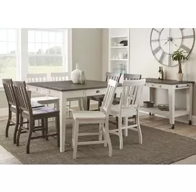 Cayla Antiqued White Counter Height Stool Set Of 2