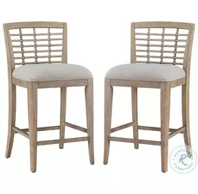 Beach Comber Brown Counter Height Stool Set Of 2