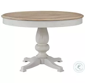 Beach Comber Weathered White And Sand Top Dining Room Set