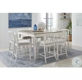 Beach Comber Weathered White And Sand Top Extendable Gathering Table