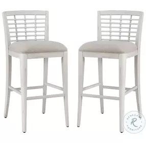 Beach Comber White Bar Stool Set of 2