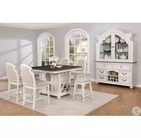 West Chester Weathered Oak Kitchen Island Backless Stool Set of 2