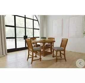 D00122 Brown Round Counter Height Dining Table