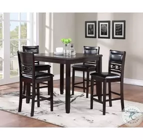 Gia Ebony Counter Height Chair Set Of 2