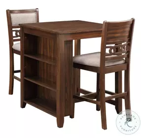 Gia Cherry 3 Piece 30" Counter Height Dining Set