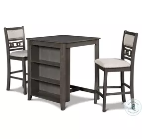 Gia Gray 3 Piece 30" Counter Height Dining Set