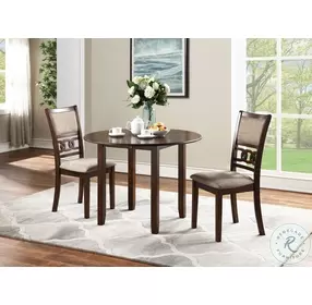 Gia Cherry 3 Piece 42" Drop Leaf Dining Set