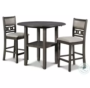 Gia Gray 3 Piece 42" Drop Leaf Counter Height Dining Set