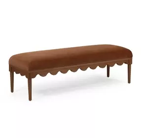 Oodle Bronze Performance Fabric Upholstered Accent Bench