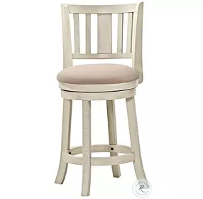 Antique White 24" Swivel Counter Height Stool