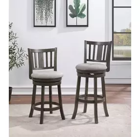 D01852 Gray Swivel Counter Height Stool