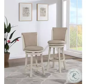 D01977 GC-W Antique White 24" Contempo Swivel Counter Height Stool