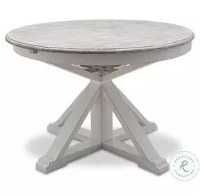 Island Haven Taupe 45" Round Extendable Butterfly Storage Dining Room Set