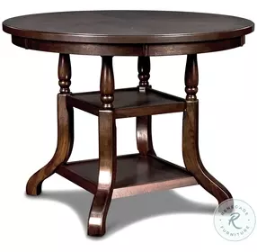 Bixby Espresso Round Counter Height Dining Room Set