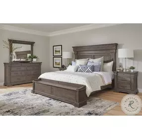 Madison Ridge Natural Bark Queen Panel Bed