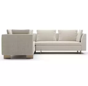 Altura Oatmeal 2 Piece Modular Small L Sectional with RAF Loveseat