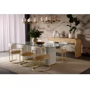 Rowindra Natural Rectangular Console Table with 2 Drawers