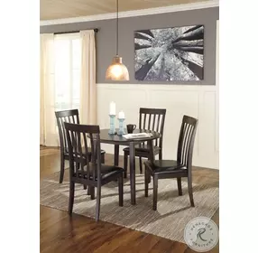 Hammis Dark brown Extendable Drop Leaf Round Dining Table