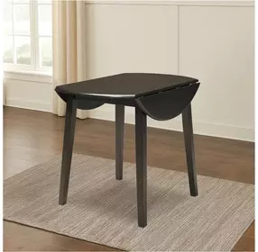 Hammis Dark brown Extendable Drop Leaf Round Dining Table