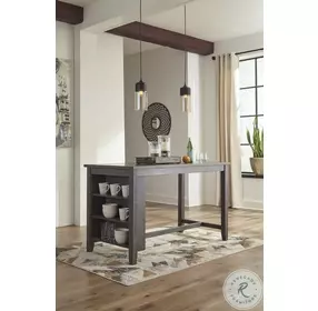 Caitbrook Gray Rectangular Counter Height Dining Table