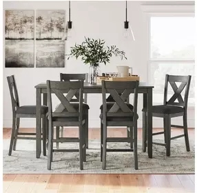 Caitbrook Gray 7 Piece Counter Height Dining set