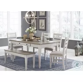 Skempton White And Light Brown Storage Bench