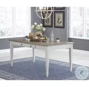 Skempton White And Light Brown Dining Table