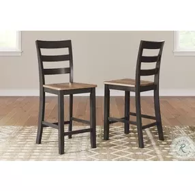 Gesthaven Natural And Brown Counter Height Stool Set Of 2