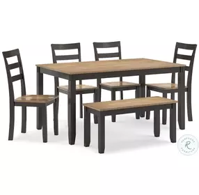 Gesthaven Natural And Brown 6 Piece Dining Set