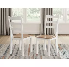 Gesthaven Natural And White Side Chair Set Of 2