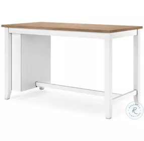 Gesthaven Natural And White Rectangular Counter Height Dining Room Set